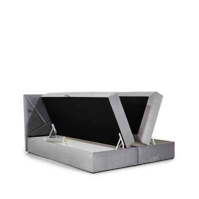 Lit double Lit avec sommier Lit à ressorts Lit de mariage Lits Lit rembourré 180cm