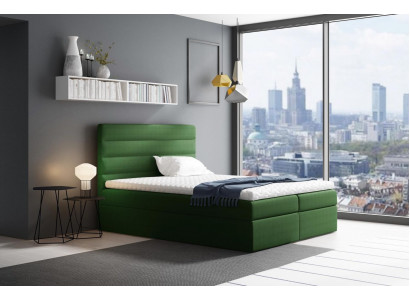 Lit avec sommier Lit de mariage Lits Vert Lit rembourré Lit à ressorts Lit double neuf