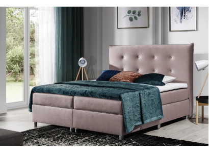Lit de coffre pour le lit à ressorts lit double lit de mariage Lit en tissu en polyester Cadre de lit 180x200 Meubles