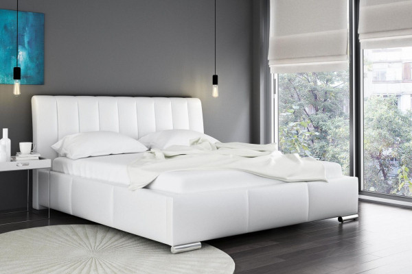 Lit Lit double Mobilier Cadre de lit Tissu 160x200 Textile Lit rembourré Gris Lits