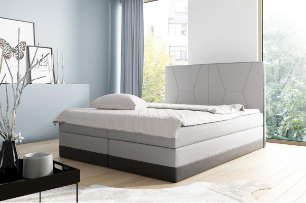Lit double Hôtel moderne chambre à coucher lits 160x200 Lit design lit à ressorts box nouveau