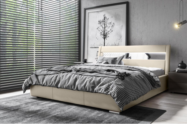 Cadre de lit Conception de lit en bois Double Hôtel Lit Moderne Lits de Chambre Mobilier de Lit