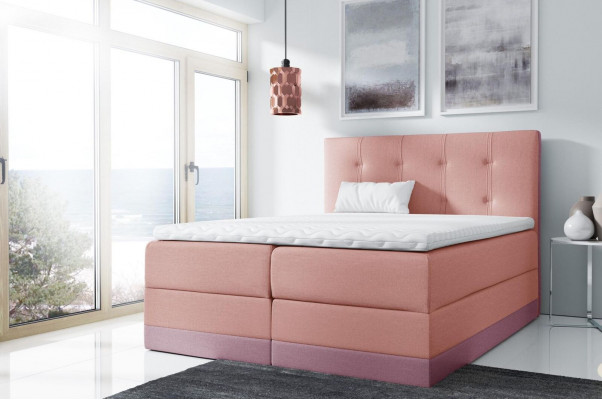 Lit de mariage Rosa Lit rembourré Lits Lit Boxspring Lit double avec matelas neuf