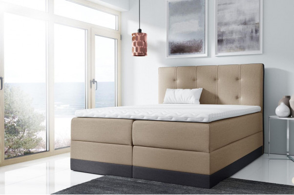 Lit de mariage Rosa Lit rembourré Lits Lit Boxspring Lit double avec matelas neuf