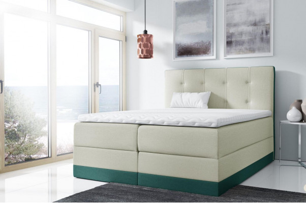 Lit de mariage Rosa Lit rembourré Lits Lit Boxspring Lit double avec matelas neuf