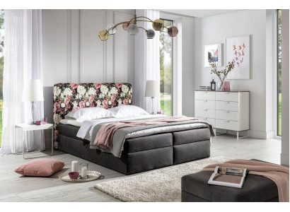 Lits Lit Box Printemps Conception Textile Double Moderne Chambre d'hôtel Fleurs