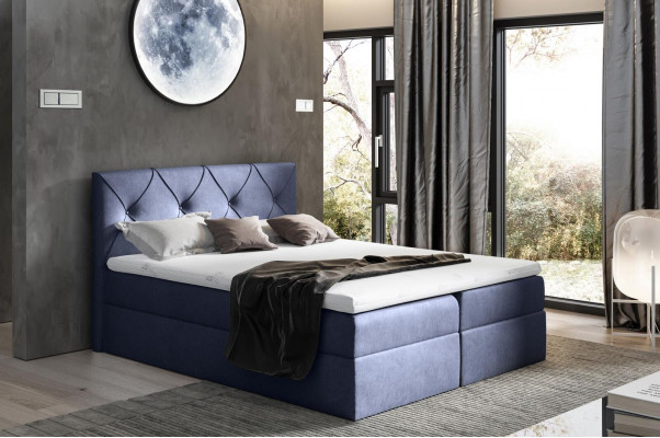 Lit moderne Chambre à coucher Lits 200x200 Lit sommier tapissier Design textile Double