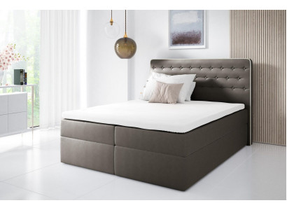 Lit avec sommier à ressorts boxspring contemporain double hôtel 160cm chambre