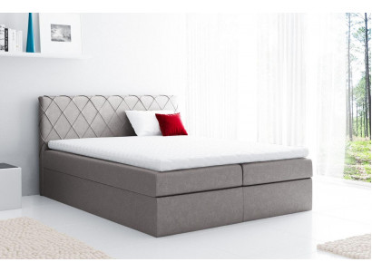 Boxspringbett Lit double Lit matrimonial Cadre de lit Lit Lit rembourré Lits 200x200 cm