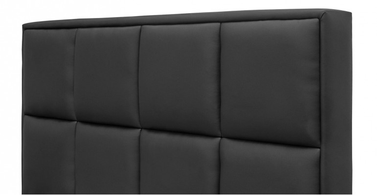Lit double Structure de lit Meubles de lit Lit rembourré Lits Polyester Moderne Noir