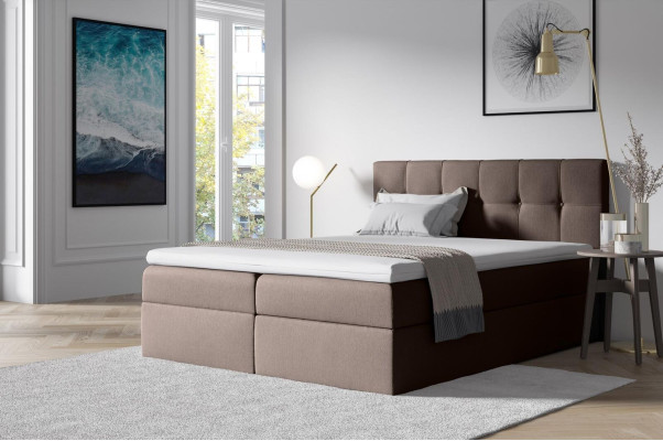 Lit Box Spring en tissu Design textile Chambre d'hôtel Double Lit moderne Lits
