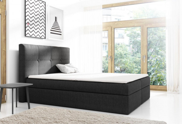 Boîte de lit à ressorts design double lit d'hôtel moderne lit lits de chambre à coucher 160cm