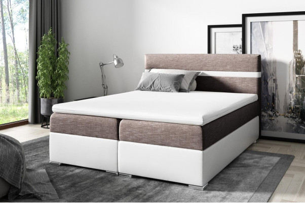 Lit double Hôtel Moderne Chambre à coucher Lits 200x200 Lit à ressorts Design nouveau