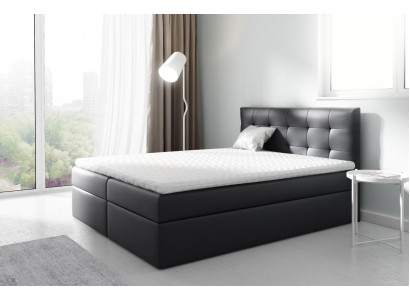 Lit de mariage Lits Lit rembourré Lit sommier Lit double Lit avec sommier Noir