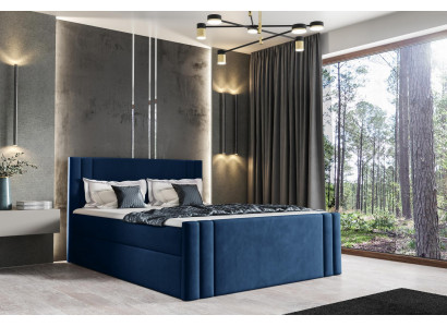 Lit Chambre Lits Rembourrage Conception Double Luxe 180x200 Boxspring neuf