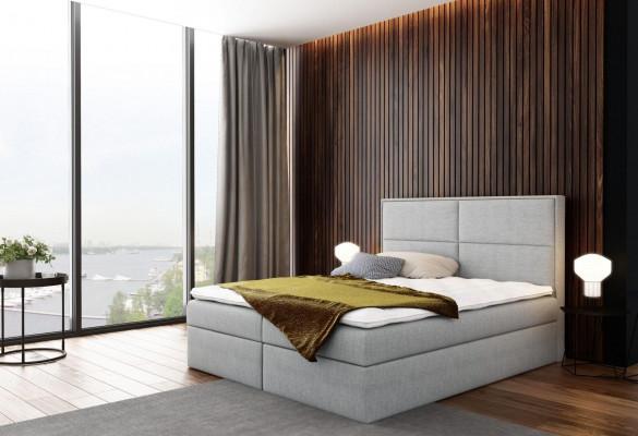 Lit avec sommier Lit rembourré Lit box spring Design double Hôtel Chambre