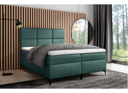 Lit à ressorts textile design double hôtel lit moderne chambre lits 200x200