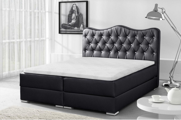 Lit double Lit Sommier à ressorts avec sommier Lit conjugal Lits Lit rembourré Neuf rouge