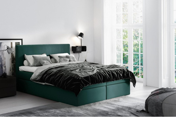 Lit Boxspring Design Textile Double Hôtel Moderne Lit Chambre Lits 160x200