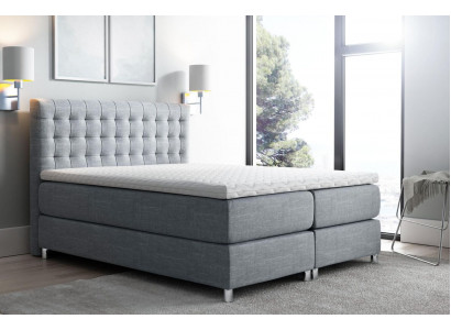 Boxspring lit Lit double Lit matrimonial Cadre de lit Lit Lit rembourré Lits Polyester