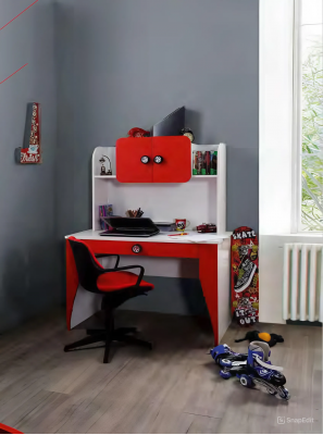 Bureau avec étagères Chambre de jeunesse moderne Chambre d'enfants Mobilier de designer de luxe