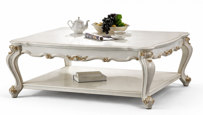 Table basse de luxe en bois décoratif réel Tables latérales de canapé Table de salon