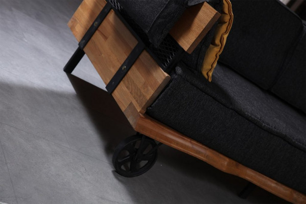 Mobilier de loft Canapé en tissu Canapé d'angle Rembourrage Ensemble d'angle Canapé en textile