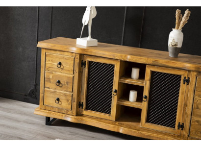 Commodes en bois Buffet Commode Armoire Bahut Bas 190cm Armoires Étagères