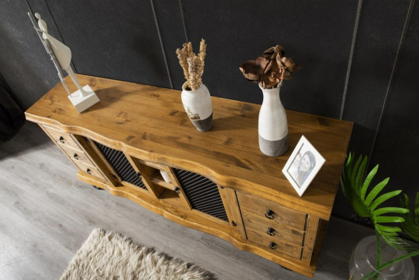 Commodes en bois Buffet Commode Armoire Bahut Bas 190cm Armoires Étagères