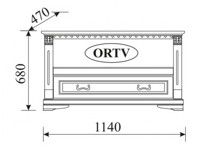 Armoire TV Armoire TV Armoire TV de base classique en bois massif de style colonial OIRTVM