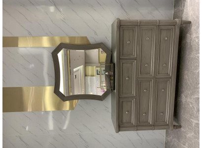 Luxueuse commode miroir Style Design Mobilier Moderne Nouvelle commode de chambre marron