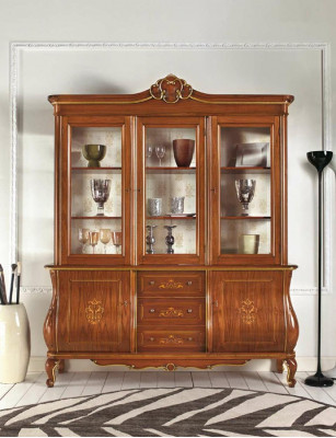 Vitrine d'exposition de meubles italiens Armoire Buffet de salon Buffets Vitrines xxl grand