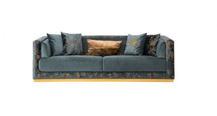 Vert Trois Places Canapé Sofa Mobilier Tapisserie Ameublement Canapés Sofas neuf