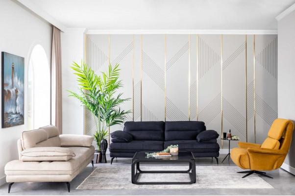 Confortable canapé trois places design italien de luxe meubles