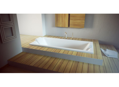 Baignoire encastrée, baignoire rectangulaire, ensemble de baignoire, baignoire