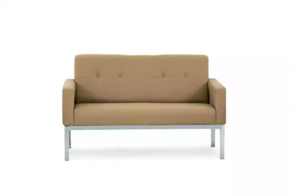 Beige Canapé rembourré Deux places Mobilier de bureau Cadre en bois Revêtements textiles