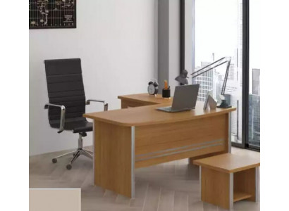 Bureau d'angle en bois clair mobilier de bureau de luxe design de mobilier de bureau