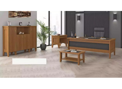 Bureau complet Mobilier de bureau Table basse Armoire 4 pièces