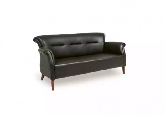 Moderne Canapés de bureau 3 places noirs pour la salle d'étude. Set de meubles de bureau.