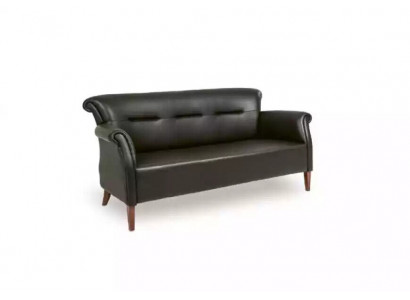 Moderne Canapés de bureau 3 places noirs pour la salle d'étude. Set de meubles de bureau.