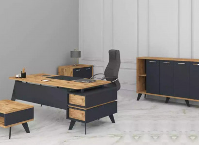 Ameublement Bureau Set Salle d'étude Bureaux Armoires Table 4pcs