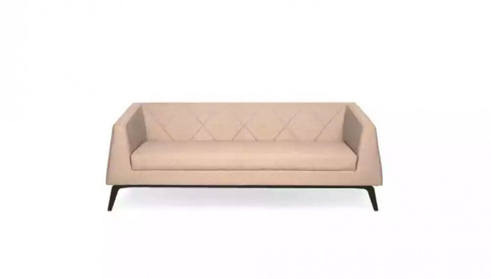 Canapé luxueux trois places beige en tissu Rembourrage moderne Mobilier de canapé de qualité supérieure
