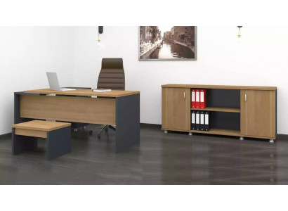 Bureau d'angle Armoire à dossiers Table basse Mobilier de la salle d'étude Style moderne
