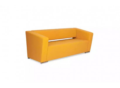 Trois places Orange bureau étude canapé luxueux en tissu de salle de séjour
