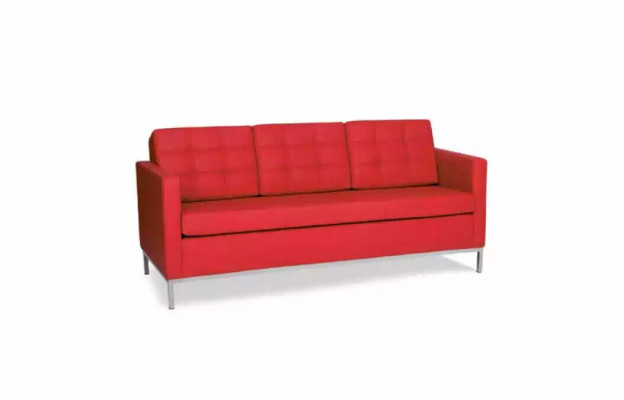 Trois places rouge Canapé Moderne de Luxe Siège Rembourré Canapé en Textile Style