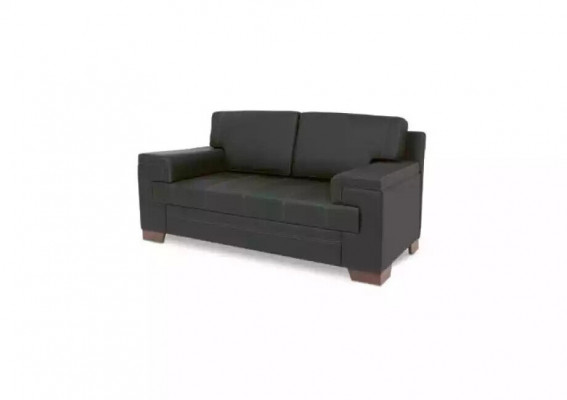 Canapé à deux places en tissu noir Mobilier de bureau Siège Canapés rembourrés de bureau