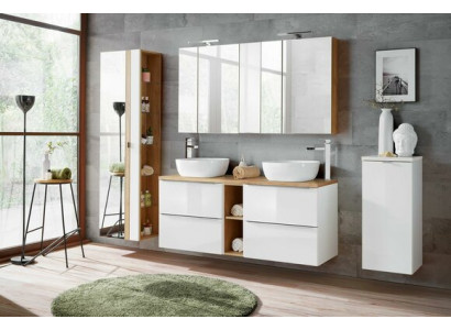 Conception Meubles de Salle de Bain Salle de Bains 8 pièces. Ensemble Armoire Déco Vasque
