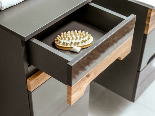 Ensemble de meubles de salle de bain de 60 cm avec lavabo décoratif et meuble sous-lavabo moderne.