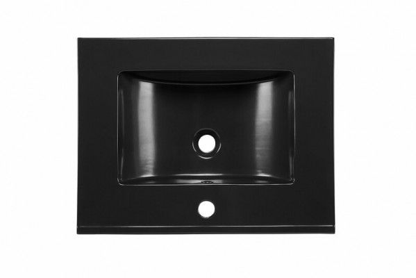 Vasque en céramique lavabo Vasque encastrée Plaque noire Conception de bassin