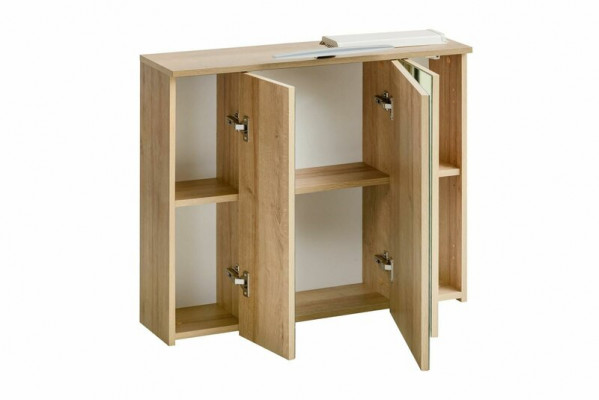 Armoire à miroir Armoire murale Armoire de salle de bain Décoration avec miroir 80 cm LED